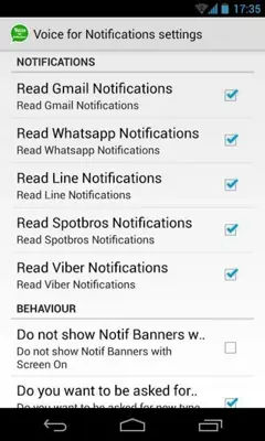 Voice for Notifications android App screenshot 2